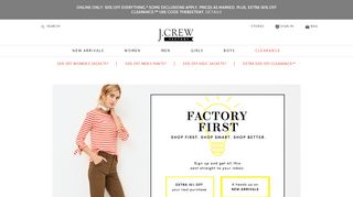 
                            5. Join Factory First: Sign up and shop first! - J.Crew