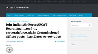 
                            8. Join Indian Air Force AFCAT 2016-17 …