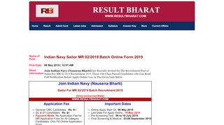 
                            8. Join Indian Navy Sailor MR Musician 02/2019 Batch …