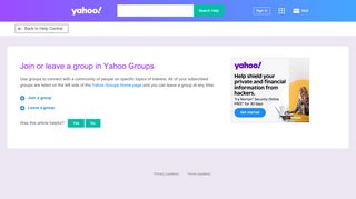 
                            4. Join or leave a group in Yahoo Groups | Yahoo Help - SLN2416