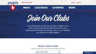 
                            7. Join Our Clubs - Zax Mail™ & Text Clubs | Zaxby's