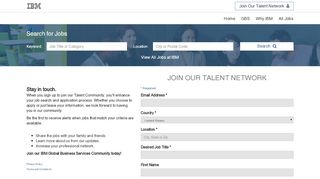 
                            6. Join our IBM Talent Network - IBM Careers