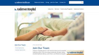 
                            5. Join Our Team - Anderson Hospital