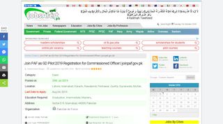 
                            1. Join PAF as GD Pilot 2019 Registration for Commissioned ...