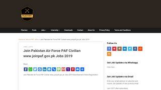 
                            8. Join Pakistan Air Force PAF Civilian www.joinpaf.gov.pk ...