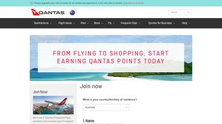 
                            2. Join Qantas Frequent Flyer