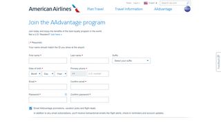 
                            1. Join the AAdvantage program - Quick enrollment …