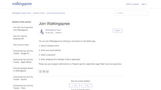 
                            4. Join Walkingspree – Walkingspree Support Desk