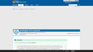 
                            7. Join Windows 10 PC to Azure AD | Tutorials