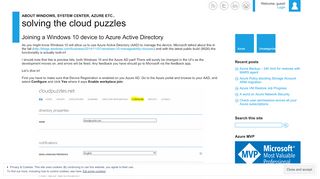 
                            8. Joining a Windows 10 device to Azure Active Directory