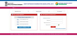 
                            2. Joint Entrance Examination - JEE(Main) April 2019