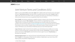 
                            5. Joint Venture - Terms and Conditions - Apple