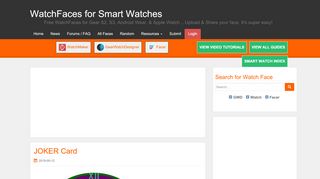 
                            6. JOKER Card – WatchFaces for Smart Watches