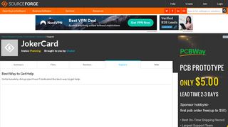 
                            7. JokerCard | Support for JokerCard at SourceForge.net