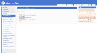 
                            6. Joker.com FAQ - 1.2 Login Account