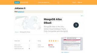 
                            7. Jokiamo.it: jokiamo.it - easycounter.com