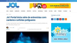 
                            5. Jol: Portal inicia série de entrevistas com cantores e artistas ...