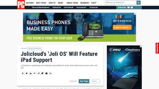 
                            8. Jolicloud's 'Joli OS' Will Feature iPad Support | PCMag.com