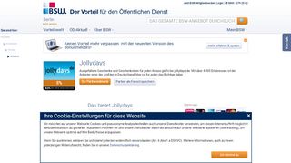 
                            9. Jollydays: 8% Vorteil | bsw.de