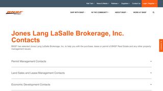 
                            4. Jones Lang LaSalle Brokerage, Inc. Contacts - BNSF