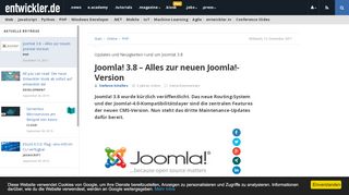 
                            6. Joomla! 3.8 – Alles zur neuen Joomla!-Version und den Updates