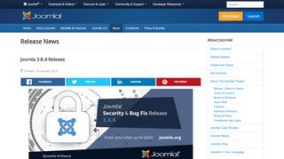 
                            4. Joomla 3.8.4 Release