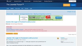 
                            2. Joomla 3.8x Login in Frontend is with an error - Joomla! Forum ...