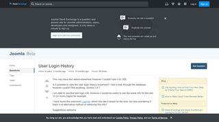 
                            1. joomla 3.x - User Login History - Joomla Stack …