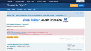 
                            7. Joomla Admin Login Problems - Joomla! Forum - community ...