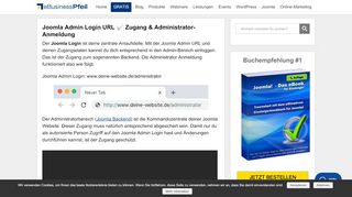 
                            8. Joomla Admin Login URL Zugang & Administrator-Anmeldung