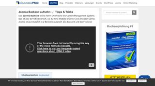 
                            6. Joomla Backend aufrufen Tipps & Tricks - oliverpfeil.de