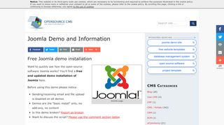 
                            3. Joomla Demo Site » Try Joomla without installing it