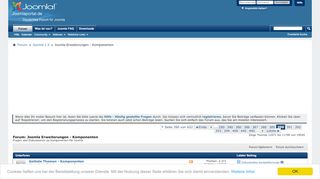 
                            1. Joomla Erweiterungen - Komponenten