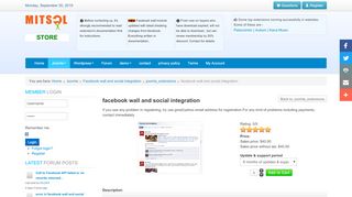 
                            9. joomla_extensions : facebook wall and social integration