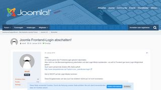 
                            10. Joomla Frontend-Login abschalten! - Sicherheit - Joomla.de ...