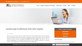 
                            4. Joomla Login ins Backend nicht mehr möglich - Einfach ...