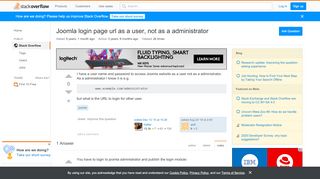 
                            7. Joomla login page url as a user, not as a …