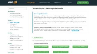 
                            3. Joomla Social Login | docs.oneall.com - OneAll Social Network API