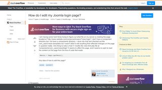 
                            3. joomla2.5 - How do I edit my Joomla login page? - Stack ...