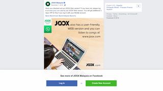 
                            7. JOOX Malaysia - facebook.com