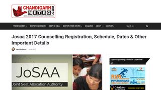 
                            3. Josaa 2017 Counselling Registration, Schedule, Dates ...