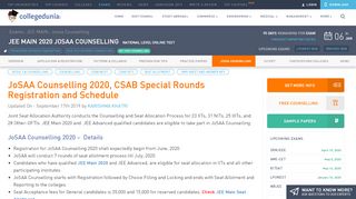
                            5. JoSAA 2020 Counselling: Registration, Dates, Seat ...