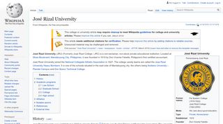 
                            6. José Rizal University - Wikipedia