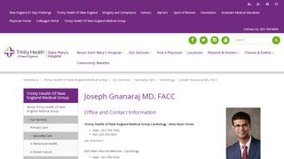 
                            9. Joseph Gnanaraj MD, FACC | Waterbury - Saint Mary's Hospital