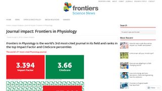 
                            5. Journal impact: Frontiers in Physiology – Science & research news ...