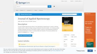 
                            5. Journal of Applied Spectroscopy - Springer Link