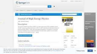 
                            4. Journal of High Energy Physics - Springer