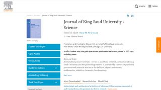 
                            7. Journal of King Saud University - Science - Elsevier