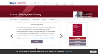 
                            8. Journal of Management Inquiry: SAGE Journals