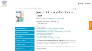 
                            8. Journal of Science and Medicine in Sport - Elsevier